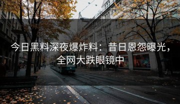 今日黑料深夜爆炸料：昔日恩怨曝光，全网大跌眼镜中