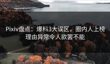 Pixiv盘点：爆料3大误区，圈内人上榜理由异常令人欲罢不能