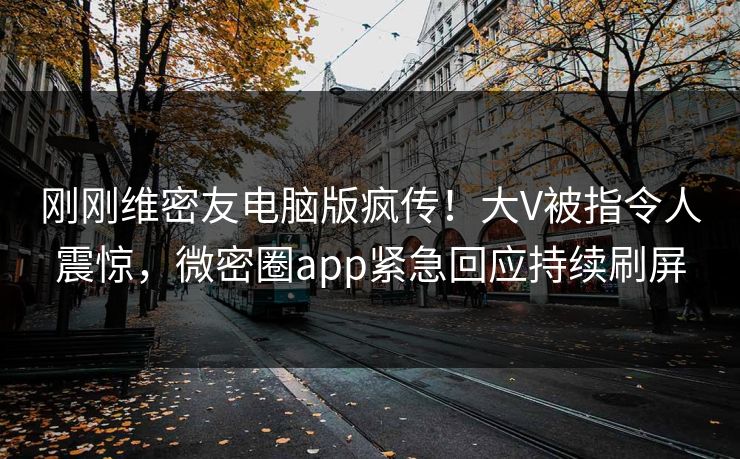 刚刚维密友电脑版疯传！大V被指令人震惊，微密圈app紧急回应持续刷屏
