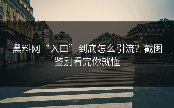 黑料网“入口”到底怎么引流？截图鉴别看完你就懂